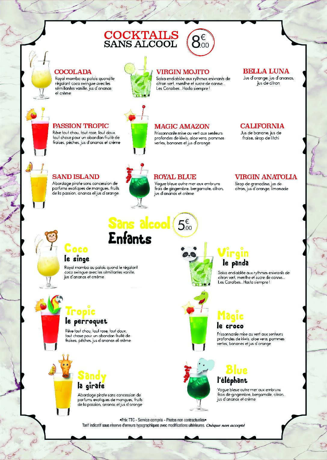 boissons cocktails